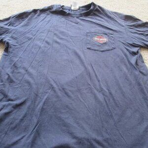 Harley Davidson Blue Short Sleeved Shirt, Size L, 100% Cotton, Nags Head